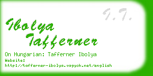 ibolya tafferner business card